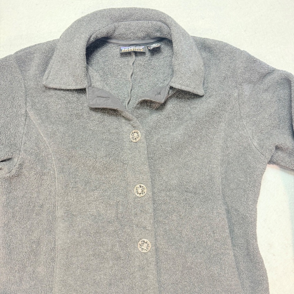 Patagonia Synchilla Fleece Button Up Jacket‎ Collared Gray Coat Medium,Fashion